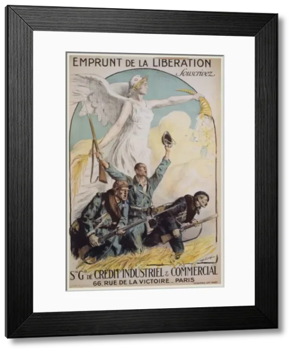 Framed Print : Emprunt de la Liberation. Souscrivez. Ste. Gle. de Credit In Framed Print : Emprunt de la Liberation. Souscrivez. Ste. Gle. de Credit In