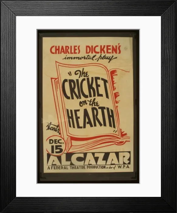 Framed Print : Charles Dickens immortal play The cricket on the hearth Cha Framed Print : Charles Dickens immortal play The cricket on the hearth Cha