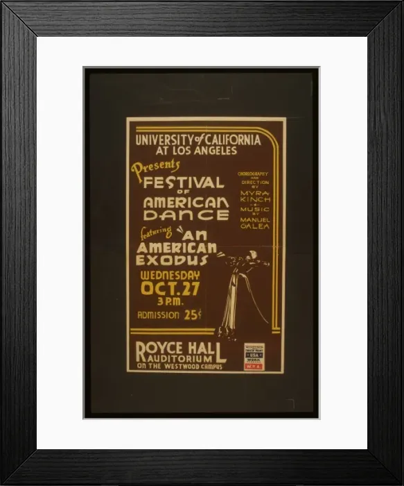 Framed Print : University of California at Los Angeles presents festival of Framed Print : University of California at Los Angeles presents festival of