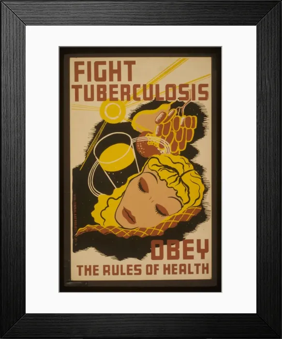 Framed Print : Fight tuberculosis - obey the rules of health Framed Print : Fight tuberculosis - obey the rules of health