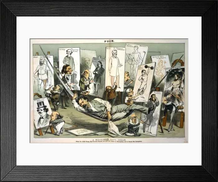 Framed Print : A mid-summer days dream - While our artist sleeps, his favo Framed Print : A mid-summer days dream - While our artist sleeps, his favo