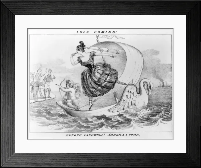 Framed Print : Lola coming! Europe farewell! America I come Framed Print : Lola coming! Europe farewell! America I come