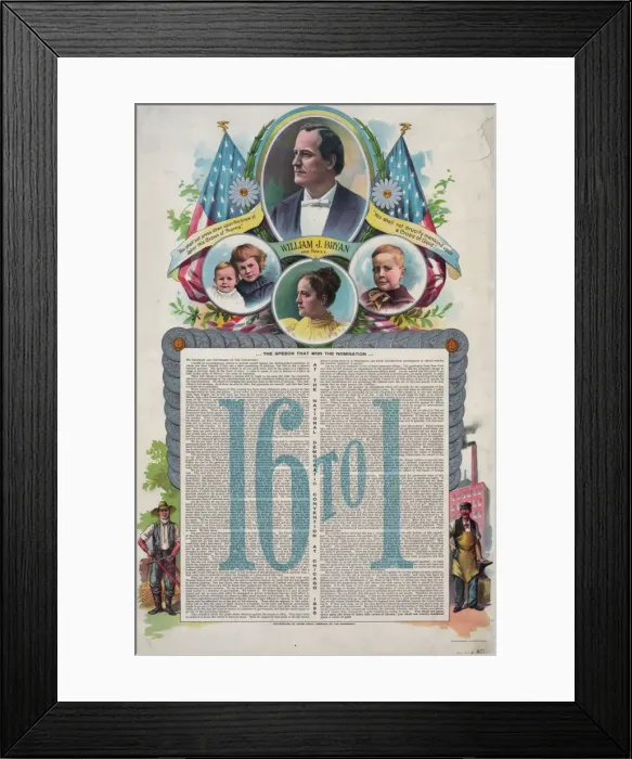 Framed Print : 16 to 1... the speech that won the nomination... at the N Framed Print : 16 to 1... the speech that won the nomination... at the N