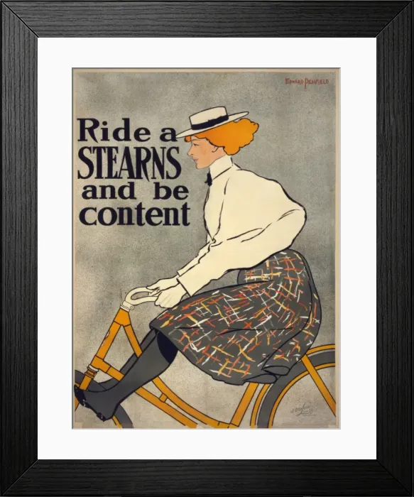 Framed Print : Ride a Stearns and be content Framed Print : Ride a Stearns and be content