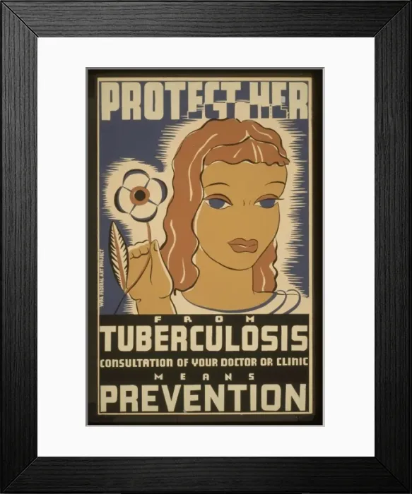 Framed Print : Protect her from tuberculosis Consultation of your doctor or Framed Print : Protect her from tuberculosis Consultation of your doctor or