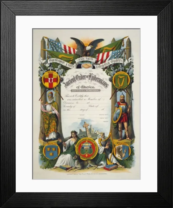 Framed Print : Friendship, unity and true Christian charity--Ancient Order Framed Print : Friendship, unity and true Christian charity--Ancient Order