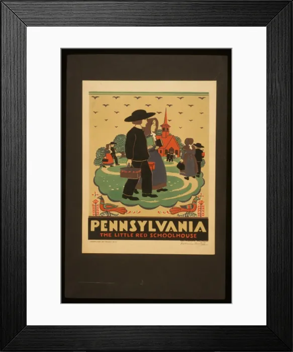 Framed Print : Pennsylvania The little red schoolhouse Framed Print : Pennsylvania The little red schoolhouse