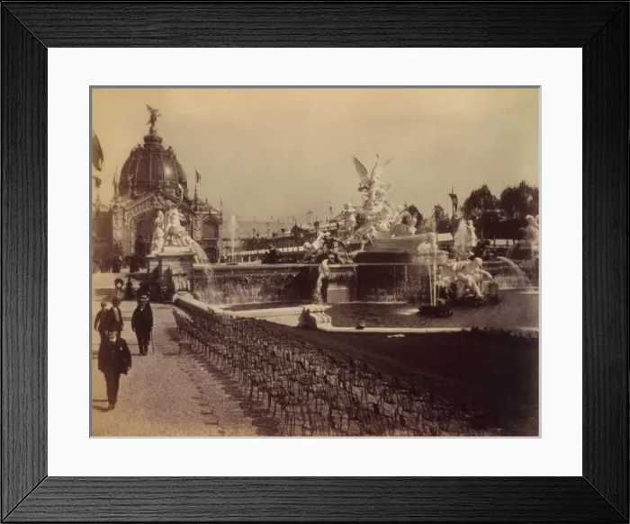 Framed Print : Fountain Coutan and the Central Dome, Paris Expostion, 1889 Framed Print : Fountain Coutan and the Central Dome, Paris Expostion, 1889