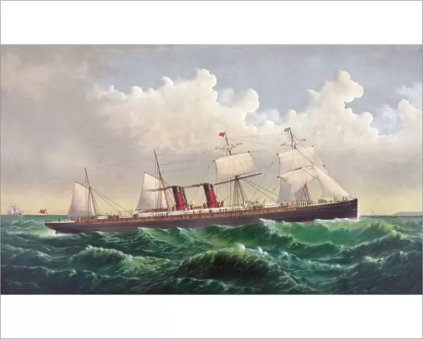 The Steamship Oregon, of the Cunard Line, between New York a