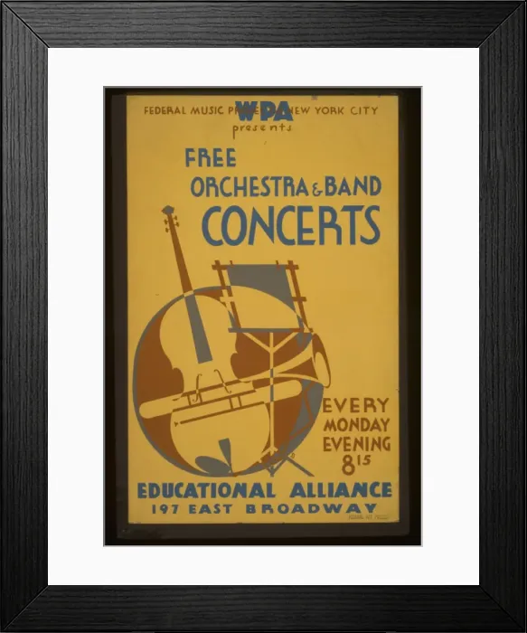 Framed Print : WPA Federal Music Project of New York City presents free orc Framed Print : WPA Federal Music Project of New York City presents free orc