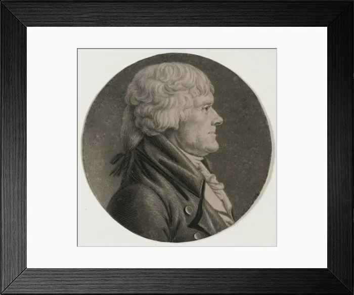 Framed Print : Thomas Jefferson, head-and-shoulders portrait, facing right Framed Print : Thomas Jefferson, head-and-shoulders portrait, facing right