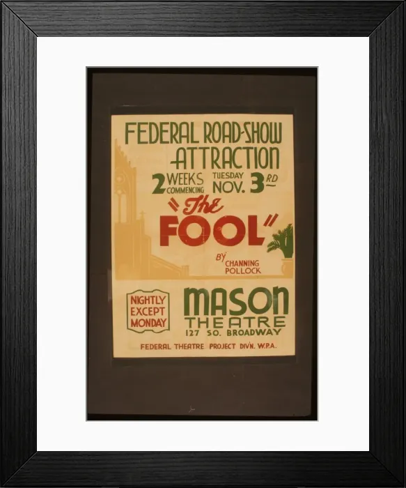 Framed Print : Federal Road-show attraction The fool by Channing Pollock Fe Framed Print : Federal Road-show attraction The fool by Channing Pollock Fe