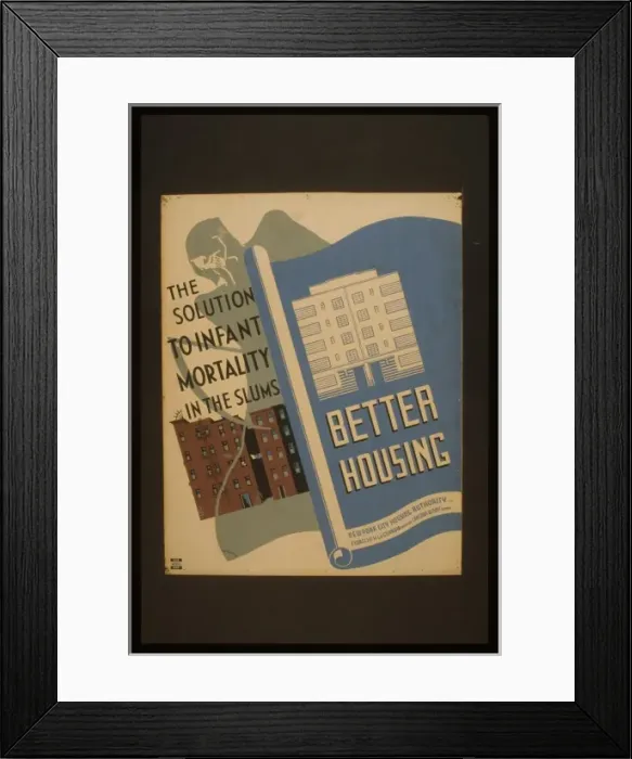 Framed Print : Better housing The solution to infant mortality in the slums Framed Print : Better housing The solution to infant mortality in the slums