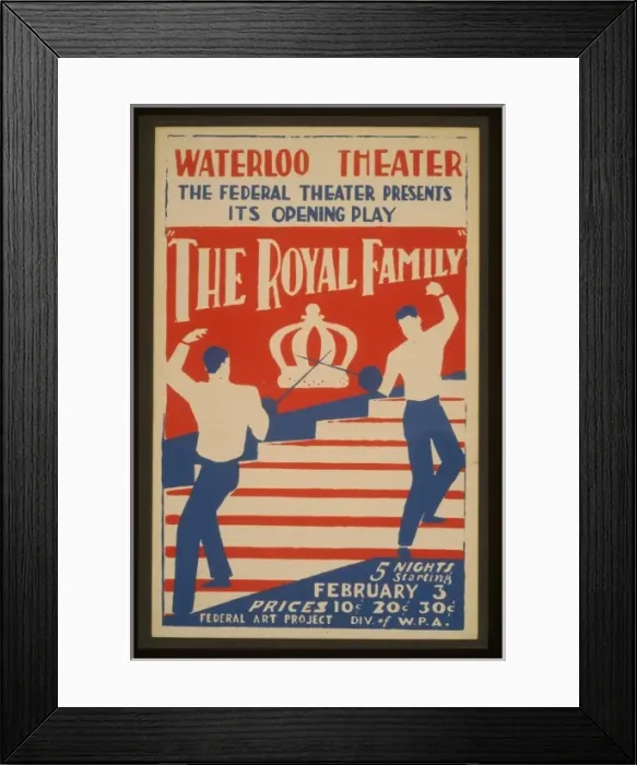 Framed Print : The Federal Theater presents its opening play The royal fami Framed Print : The Federal Theater presents its opening play The royal fami