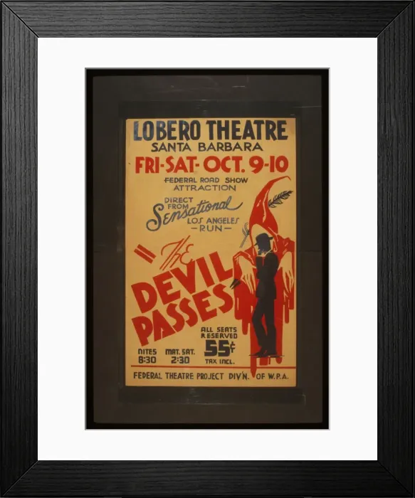 Framed Print : The devil passes Federal road show attraction : Direct from Framed Print : The devil passes Federal road show attraction : Direct from