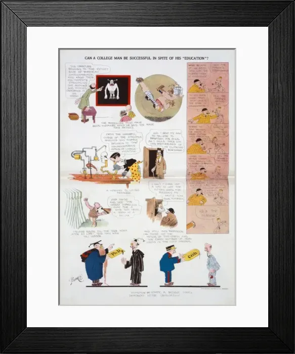 Framed Print : Can a college man be successful in spite of his education? Framed Print : Can a college man be successful in spite of his education?