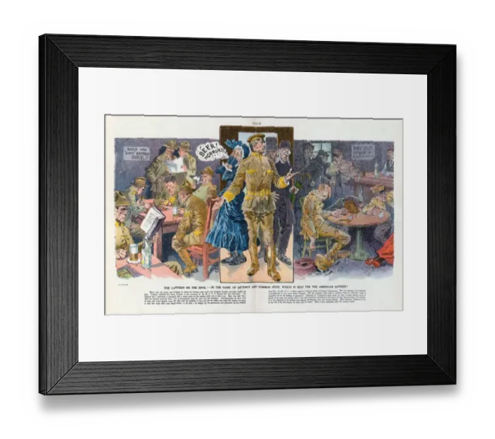 Framed Print : The canteen or the dive - in the name of decency and common Framed Print : The canteen or the dive - in the name of decency and common