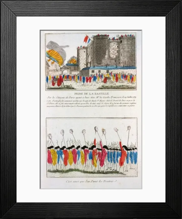 Framed Print : Prise de la Bastille par les Citoyens de Paris... ; C est ain Framed Print : Prise de la Bastille par les Citoyens de Paris... ; C est ain