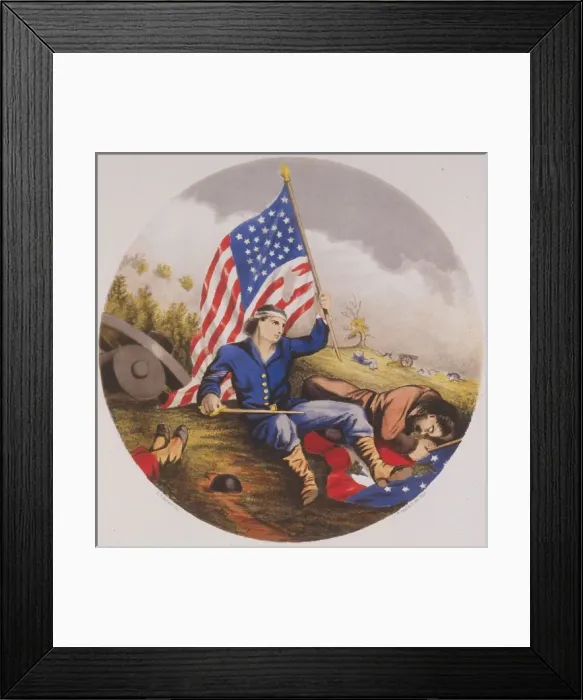 Framed Print : The two standards bearers, the day after battle Framed Print : The two standards bearers, the day after battle