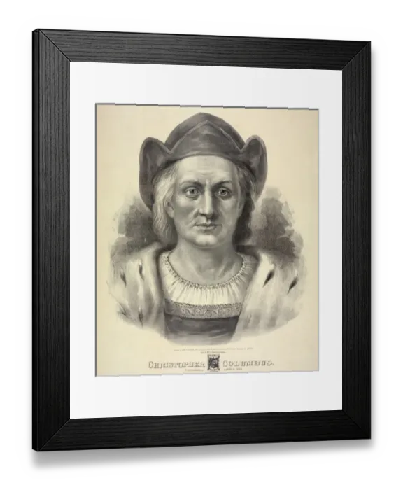Framed Print : Christopher Columbus: Discoverer of America 1492 Framed Print : Christopher Columbus: Discoverer of America 1492