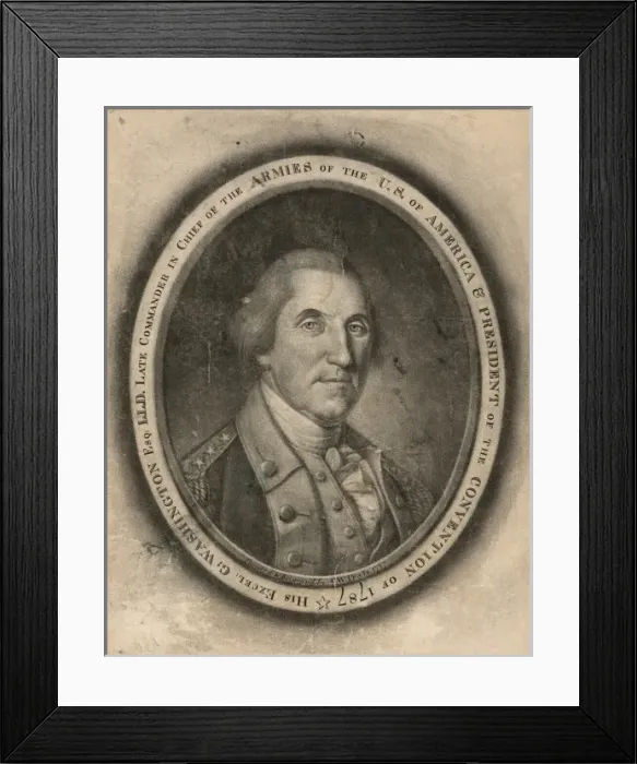 Framed Print : His Excel: G: Washington Esq: L. L. D. Late commander in chief Framed Print : His Excel: G: Washington Esq: L. L. D. Late commander in chief