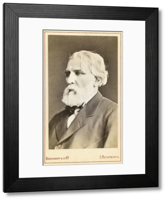 Framed Print : Ivan Sergeevich Turgenev, head-and-shoulders portrait, facin Framed Print : Ivan Sergeevich Turgenev, head-and-shoulders portrait, facin