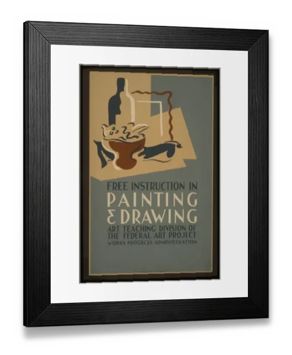 Framed Print : Free instruction in painting & drawing Art Teaching Division Framed Print : Free instruction in painting & drawing Art Teaching Division