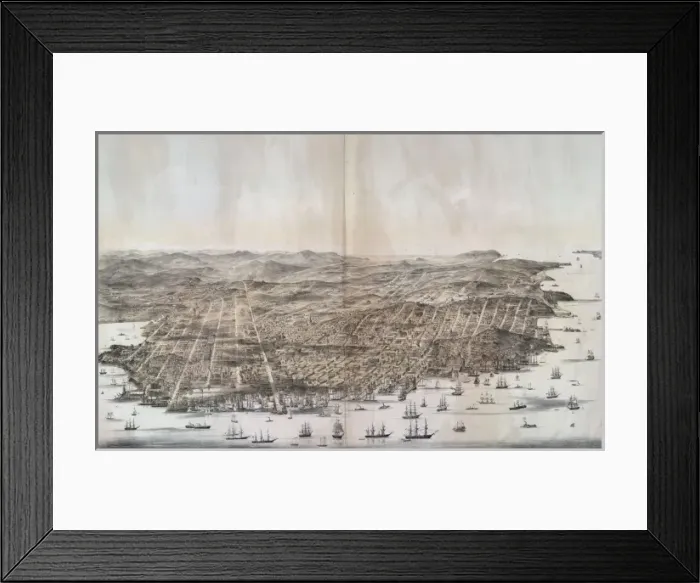 Framed Print : San Francisco. Bird s-eye view Framed Print : San Francisco. Bird s-eye view