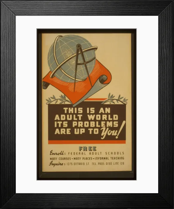 Framed Print : This is an adult world, its problems are up to you! Free : E Framed Print : This is an adult world, its problems are up to you! Free : E
