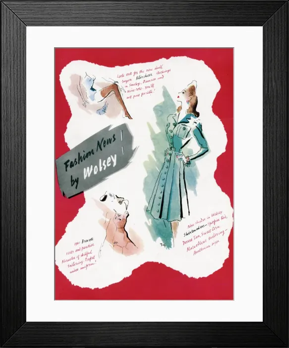 Framed Print : Advert for Wolsey womens clothing 1941 Framed Print : Advert for Wolsey womens clothing 1941