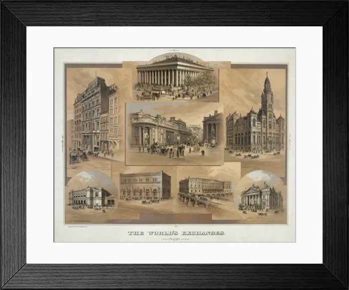 Framed Print : The Worlds exchanges Framed Print : The Worlds exchanges