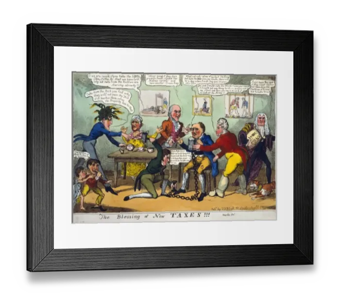 Framed Print : The blessing of new taxes Framed Print : The blessing of new taxes