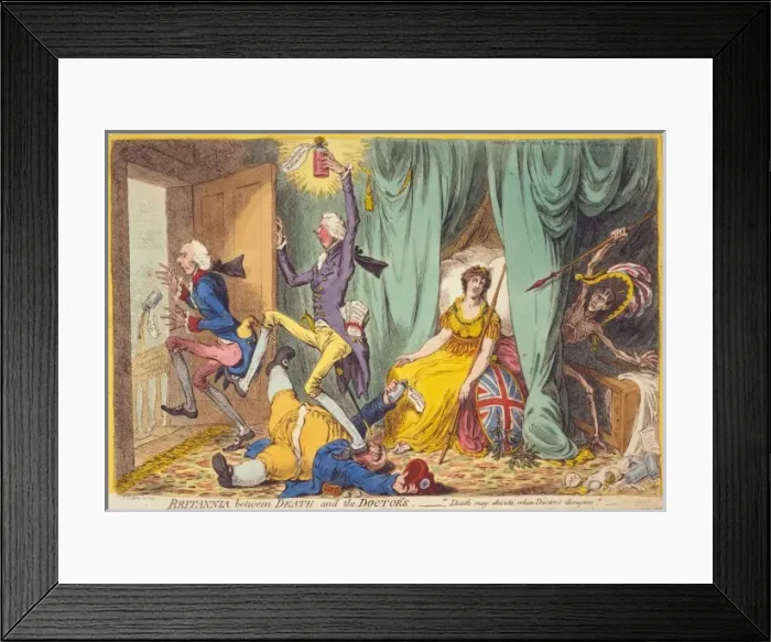 Framed Print : Britannia between death and the doctor s Framed Print : Britannia between death and the doctor s