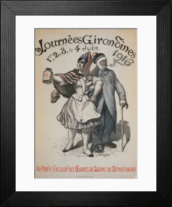 Framed Print : Journees Giron Sines. 1er, 2, 3, & 4 juin, 1916. Au profit e