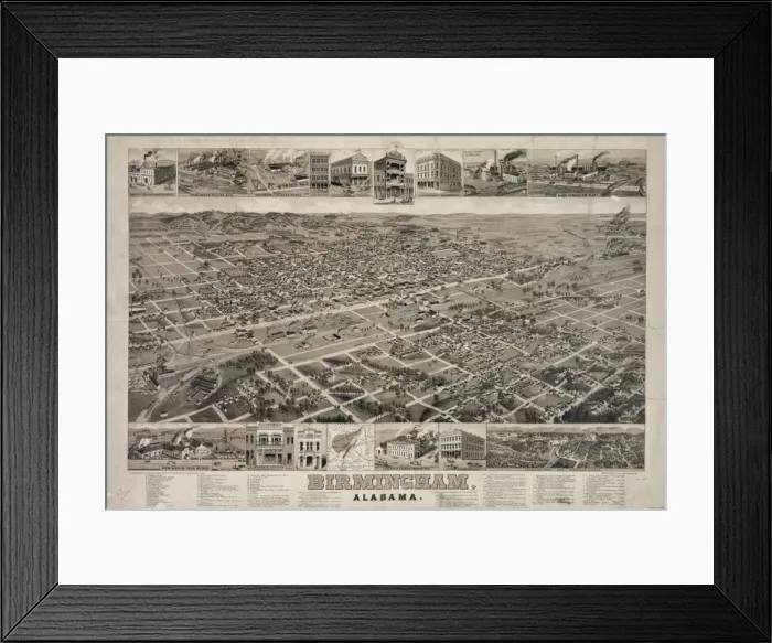 Framed Print : Birmingham, Alabama Framed Print : Birmingham, Alabama