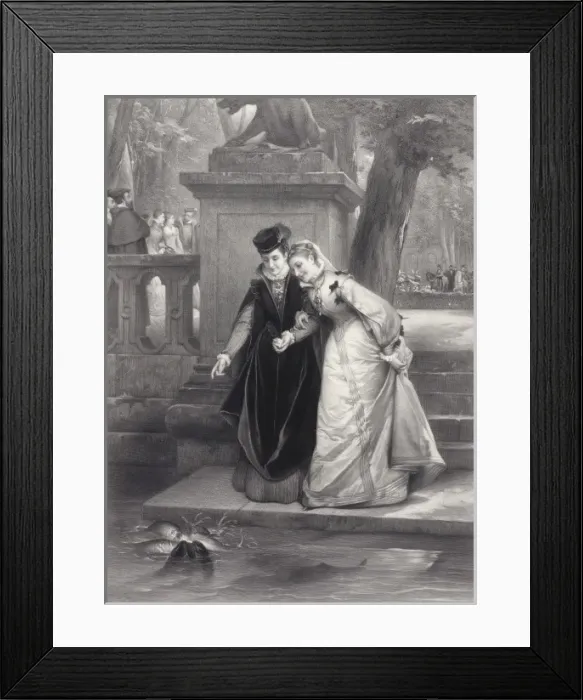Framed Print : Feeding the carp - park at Fontainebleau Framed Print : Feeding the carp - park at Fontainebleau