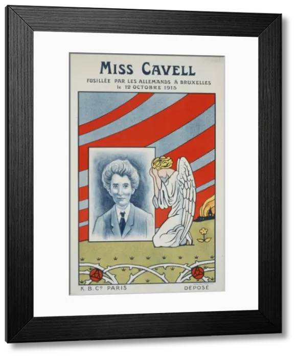 Framed Print : Miss Cavell fusillee par les Allemands e Bruxelles le 12 oct Framed Print : Miss Cavell fusillee par les Allemands e Bruxelles le 12 oct