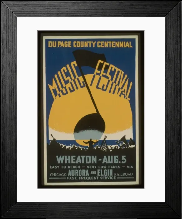 Framed Print : Du Page County centennial music festival, Wheaton - Aug. 5 Framed Print : Du Page County centennial music festival, Wheaton - Aug. 5