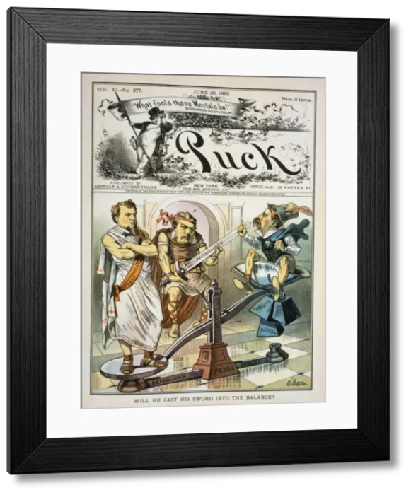 Framed Print : Will he cast his sword into the balance? Framed Print : Will he cast his sword into the balance?