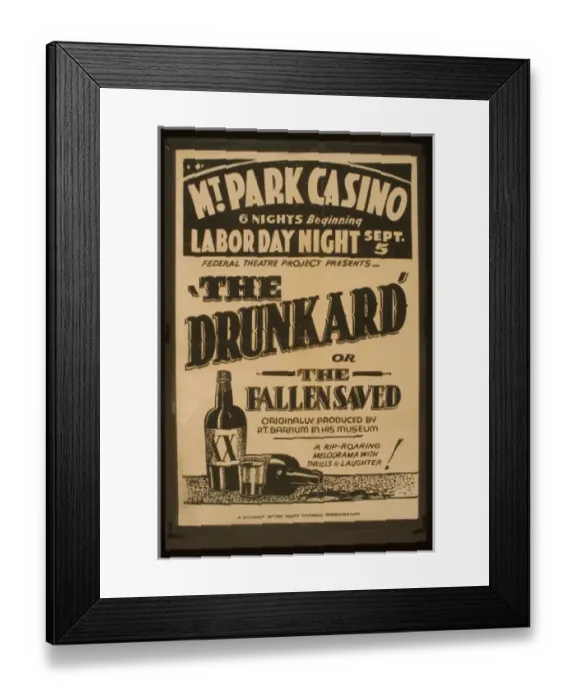 Framed Print : Federal Theatre Project presents The drunkard or the fallen Framed Print : Federal Theatre Project presents The drunkard or the fallen