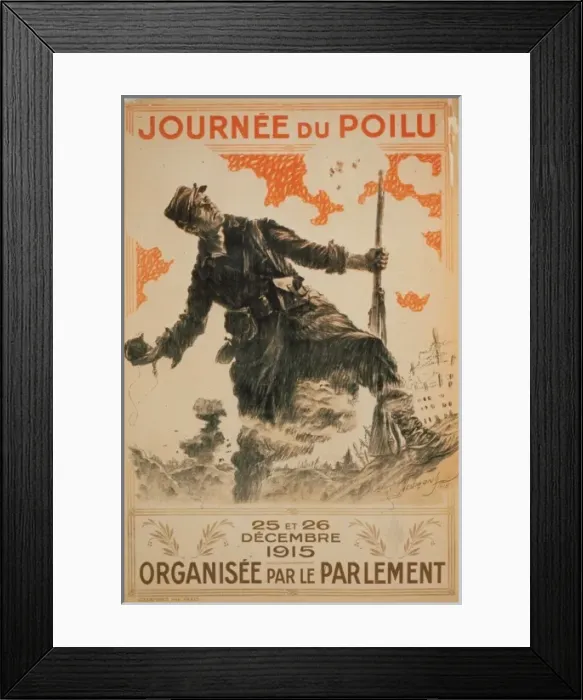 Framed Print : Journee du Poilu. 25 et 26 decembre 1915. Organisee par le Framed Print : Journee du Poilu. 25 et 26 decembre 1915. Organisee par le