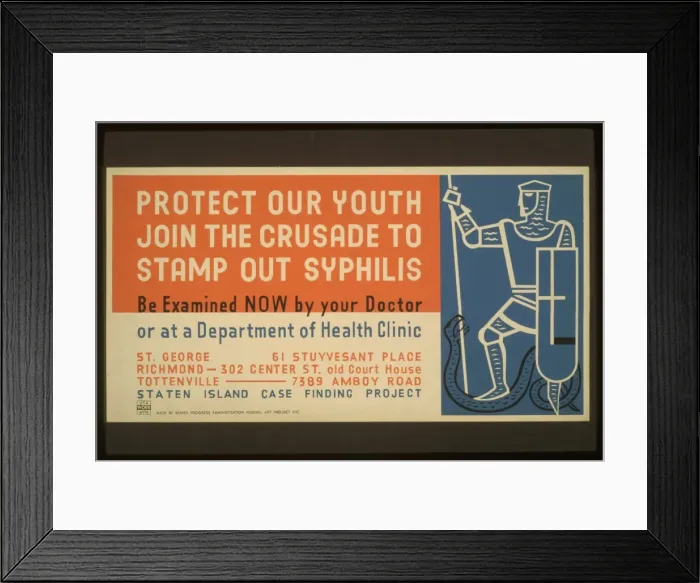 Framed Print : Protect our youth Join the crusade to stamp out syphilis : B Framed Print : Protect our youth Join the crusade to stamp out syphilis : B