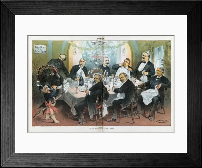 Framed Print : Thanksgiving day, 1885 Framed Print : Thanksgiving day, 1885