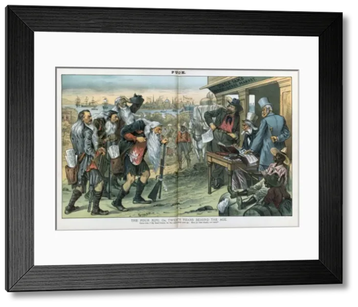 Framed Print : The four Rips; or, twenty years behind the age Framed Print : The four Rips; or, twenty years behind the age