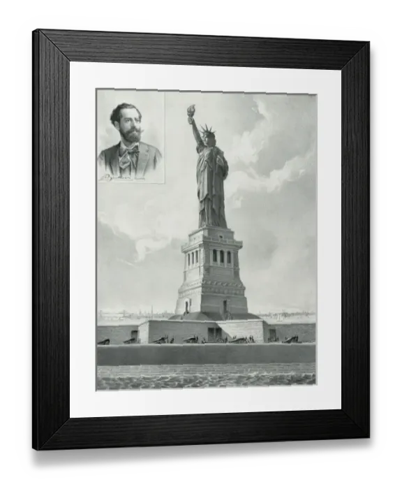 Framed Print : The Bartholdi Statue--Bedloes Island, New York Harbor--Pres Framed Print : The Bartholdi Statue--Bedloes Island, New York Harbor--Pres