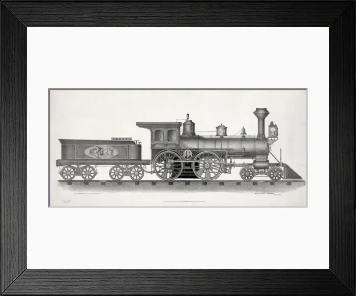 Framed Print : Railroad engine Framed Print : Railroad engine
