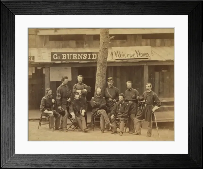 Framed Print : Officers of lst Rhode Island Volunteers - Camp Sprague, 1861 Framed Print : Officers of lst Rhode Island Volunteers - Camp Sprague, 1861