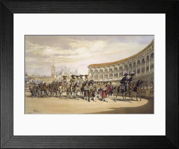 Framed Print : Entry of the toreros in procession Framed Print : Entry of the toreros in procession