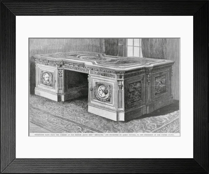 Framed Print : Secretaire made from the timbers of the British Arctic ship Framed Print : Secretaire made from the timbers of the British Arctic ship