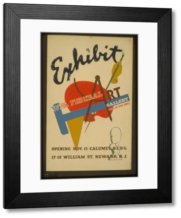Framed Print : Exhibit - WPA Federal Art Gallery, State of New Jersey Openi Framed Print : Exhibit - WPA Federal Art Gallery, State of New Jersey Openi